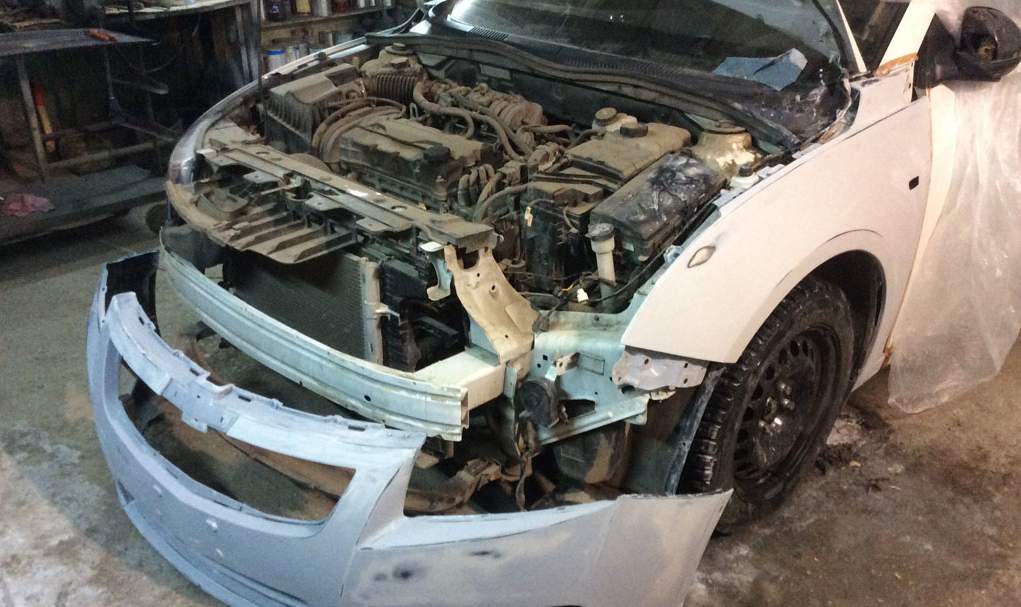 Ремонт бампера Шевроле